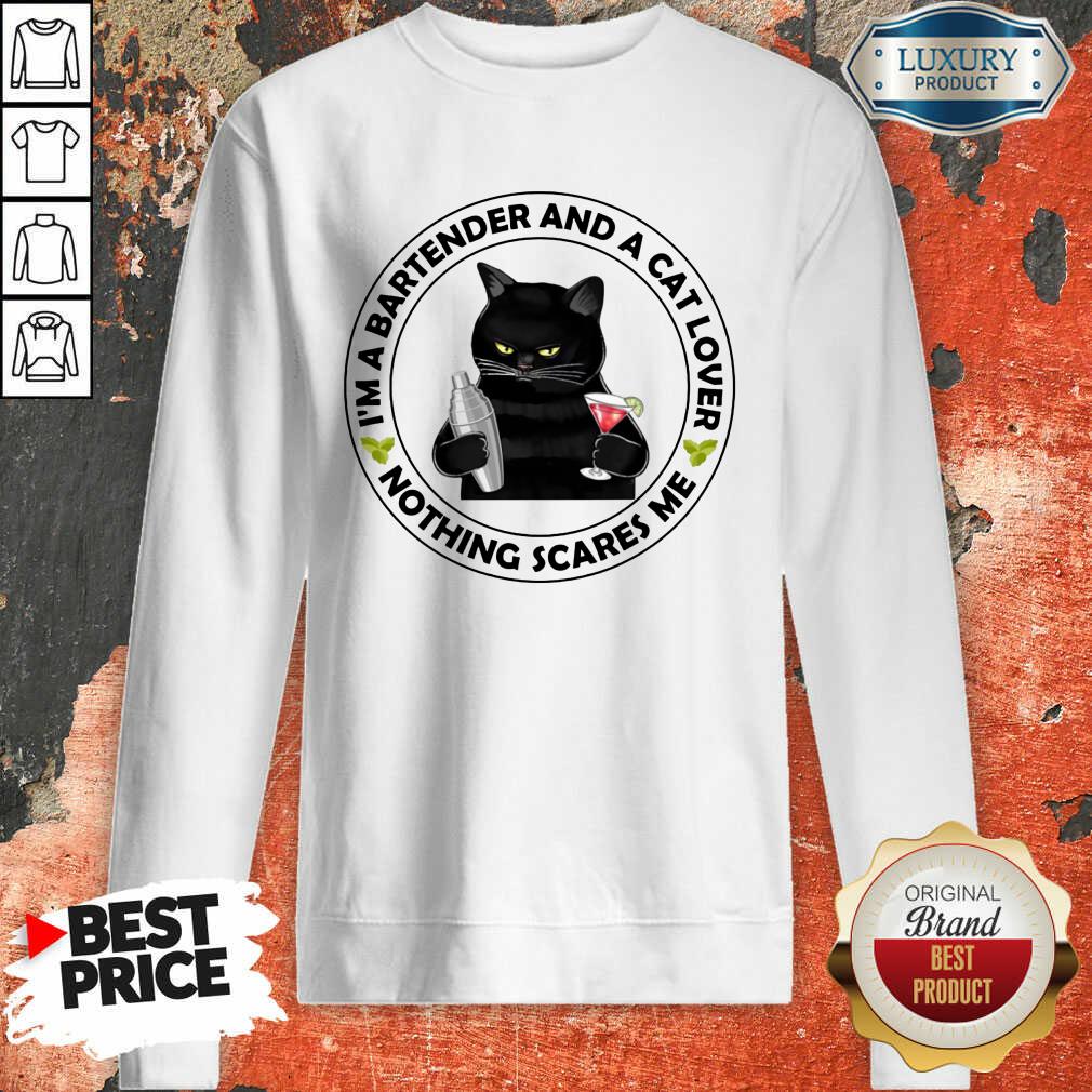 I'm A Bartender And A Cat Lover Shirt - Image 4