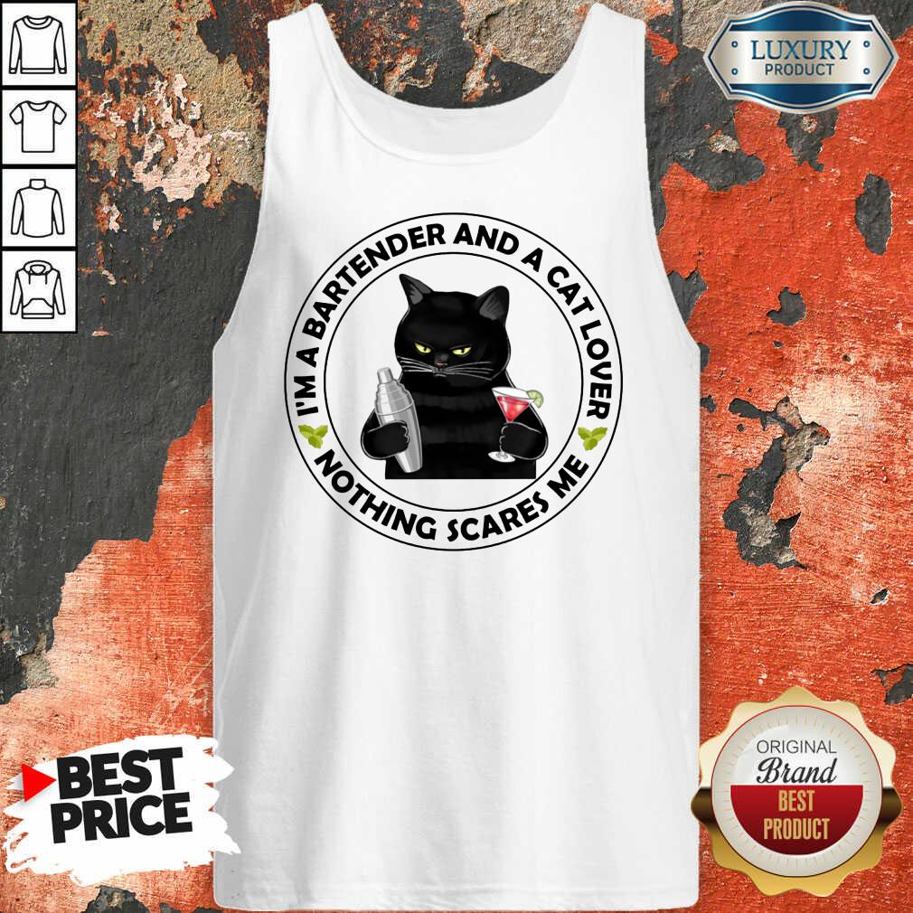 I'm A Bartender And A Cat Lover Shirt - Image 3