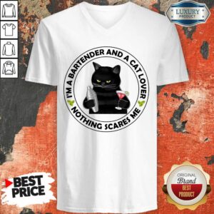 Alternative view of I'm A Bartender And A Cat Lover Shirt