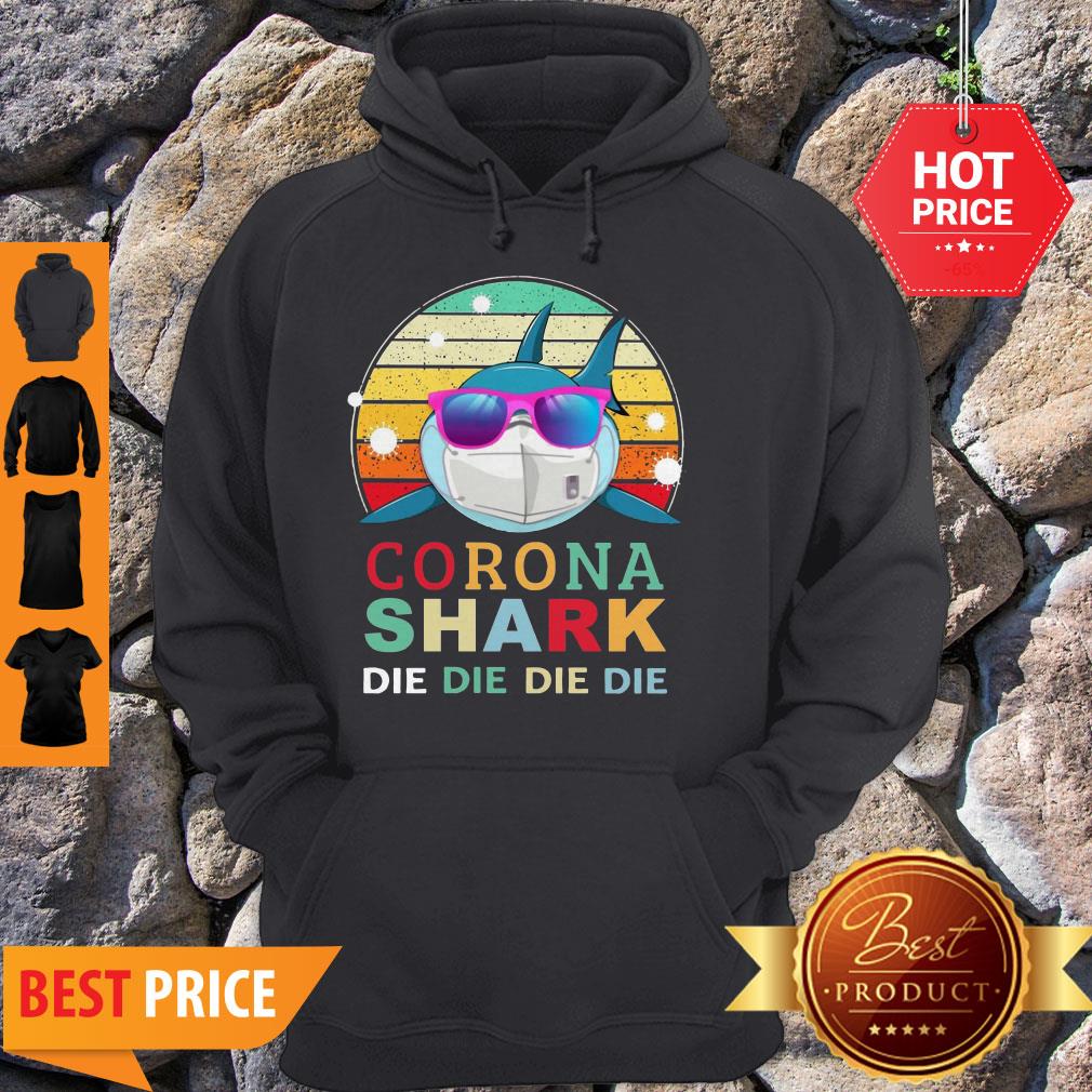 Official Corona Shark Die Die Die Die Vintage Shirt - Image 2