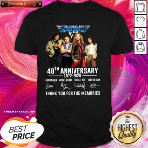Nice Van Halen 48th Anniversary Thank You For The Memories Signatures Shirt