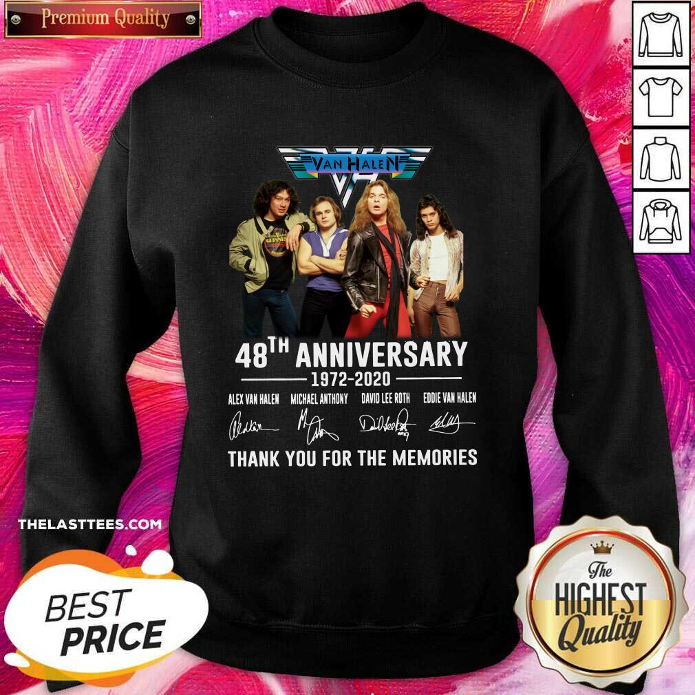 Nice Van Halen 48th Anniversary Thank You For The Memories Signatures Shirt - Image 5