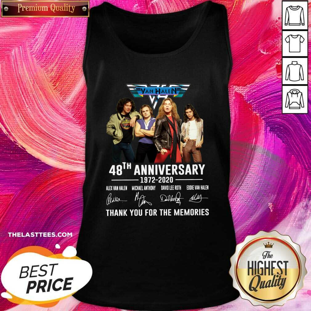 Nice Van Halen 48th Anniversary Thank You For The Memories Signatures Shirt - Image 4