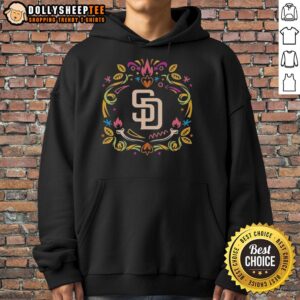 Alternative view of Pretty San Diego Padres Día De Los Muertos MLB Celebration T-Shirt