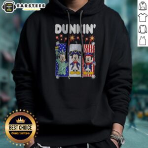Alternative view of Dunkin Mickey Mouse Patriotic Statue Of Liberty Uncle Sam Shirt