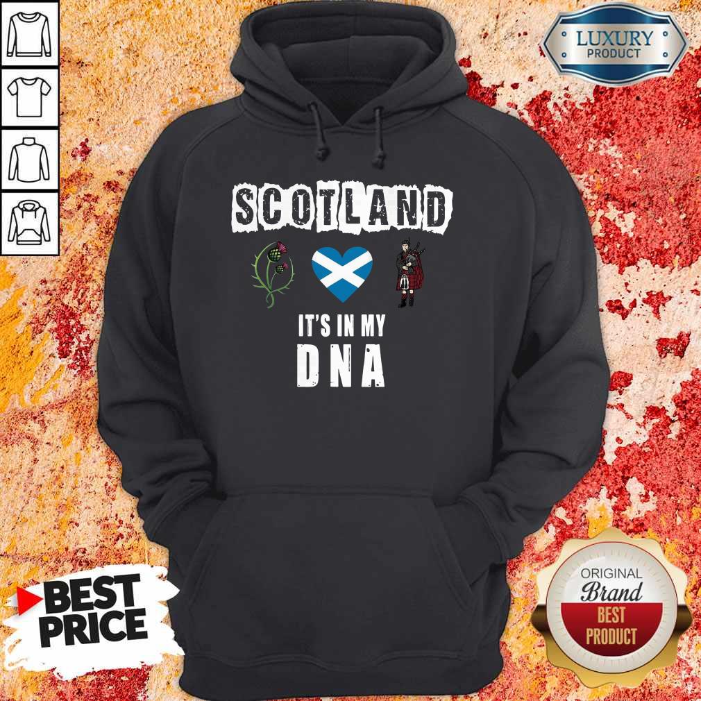 Scotland Flag Heart Highland Dress It’s In My DNA Shirt - Image 2