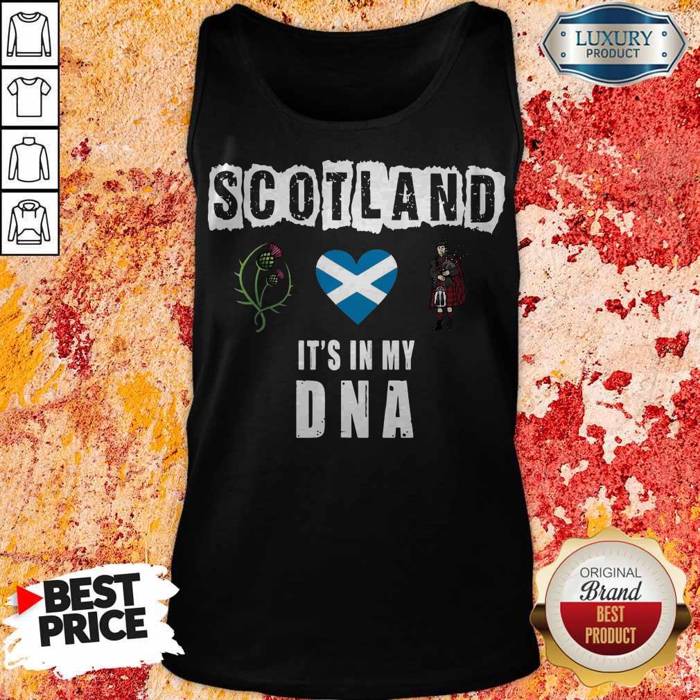 Scotland Flag Heart Highland Dress It’s In My DNA Shirt - Image 4