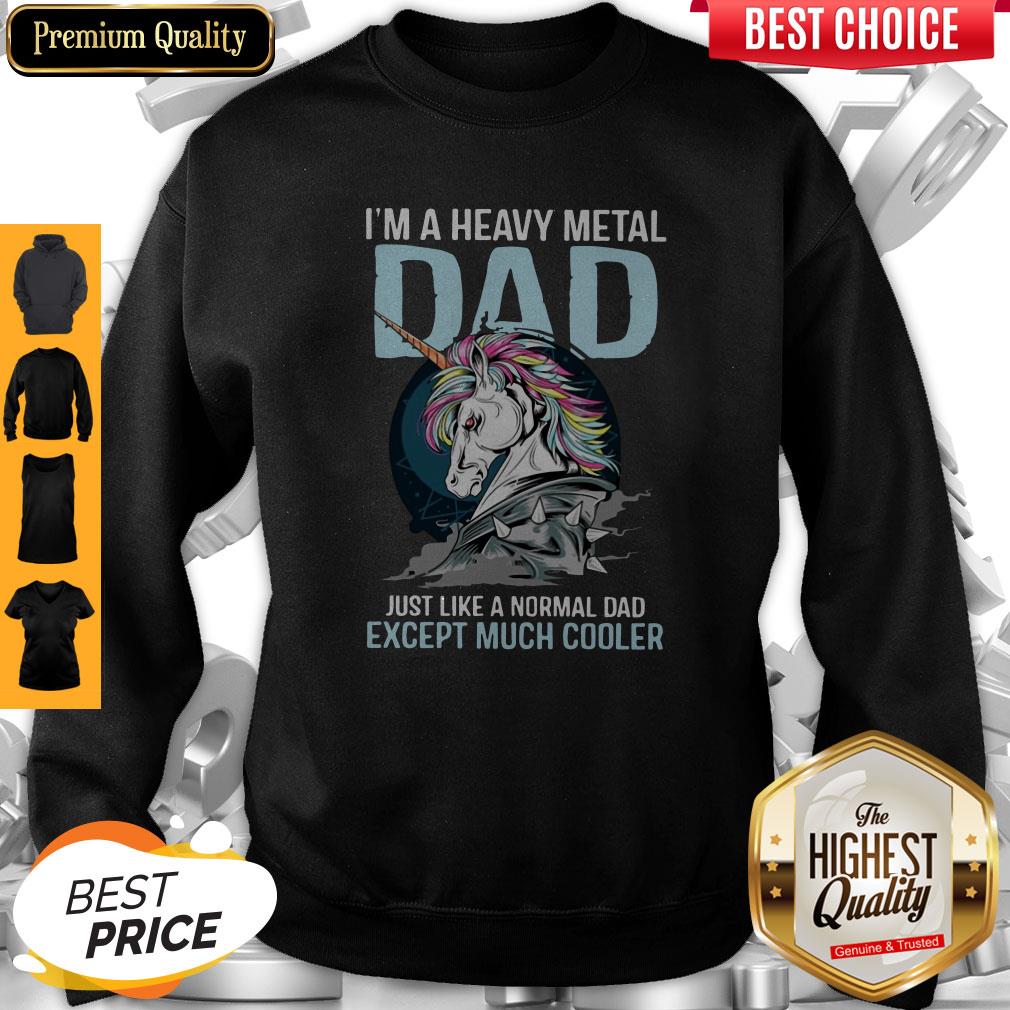 Unicorn I'm A Heavy Metal Dad Just Like A Normal Classic Shirt - Image 3