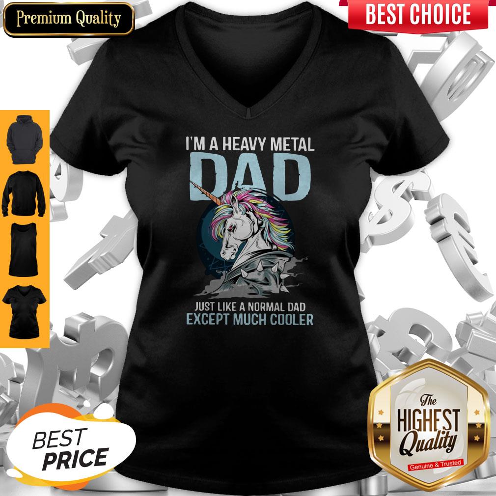 Unicorn I'm A Heavy Metal Dad Just Like A Normal Classic Shirt - Image 4