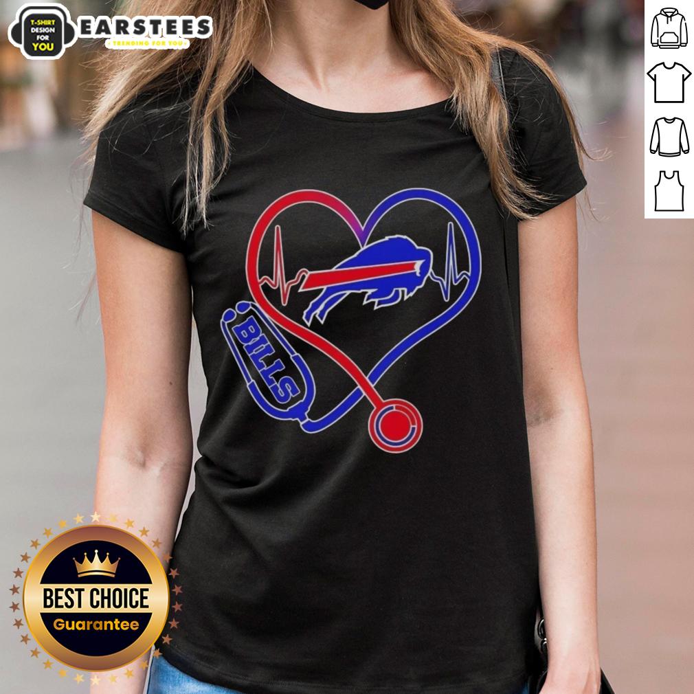 Awesome Nurse Love Buffalo Bills T-Shirt - Image 3