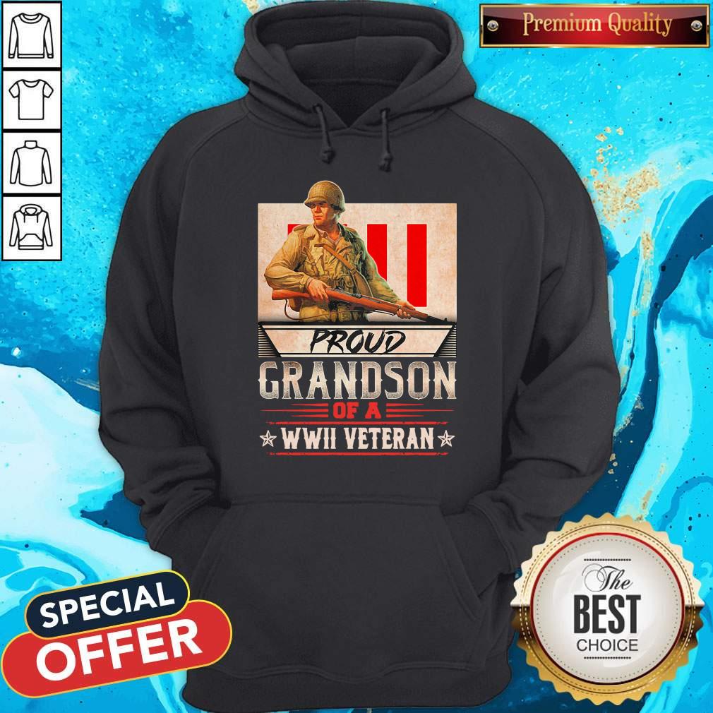 Nice Proud Grandson Of A Wwii Veteran Shirt - Image 5
