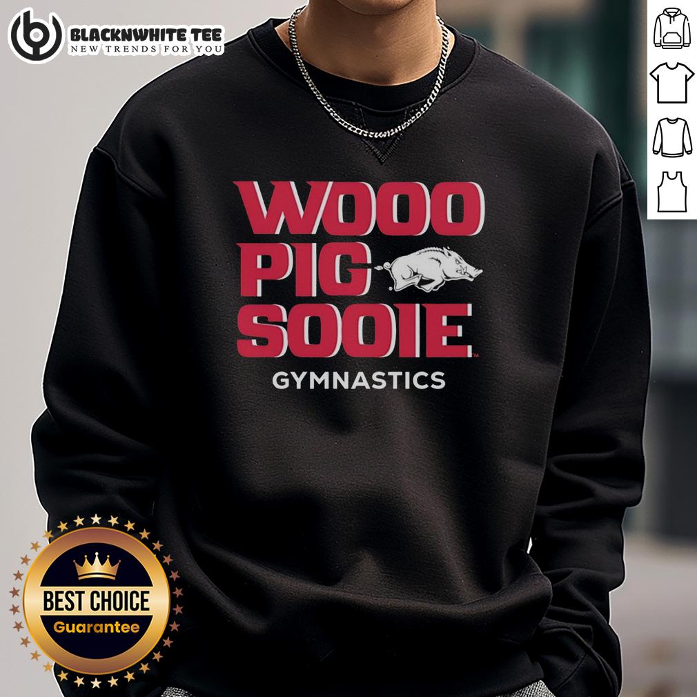 Nice Woo Pig Sooie Arkansas Razorbacks Women's Gymnastics T-Shirt - Image 5