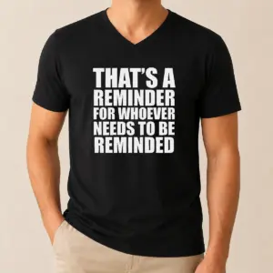 Alternative view of Good Thats A Reminder For Whoever Needs To Be Reminded Bold Statement Quote Shirt