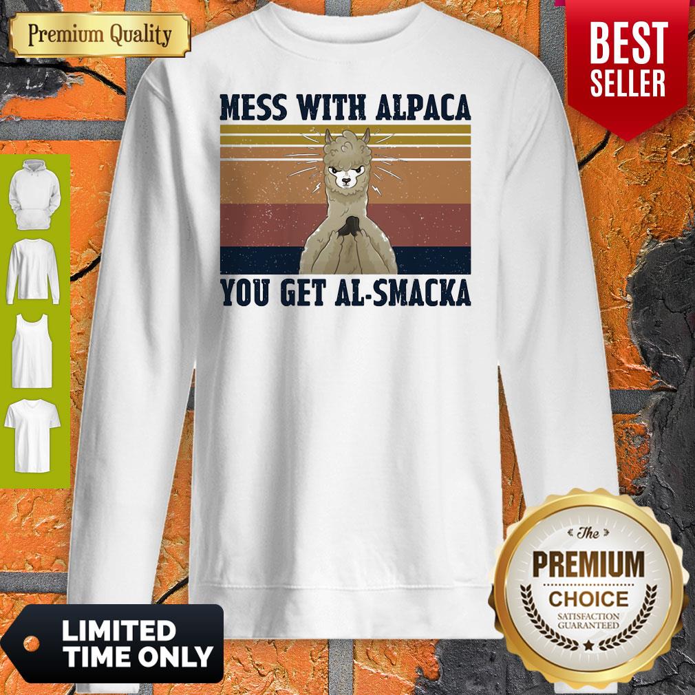 Official Mess With Alpaca You Get Al-Smacka Vintage Shirt - Image 2
