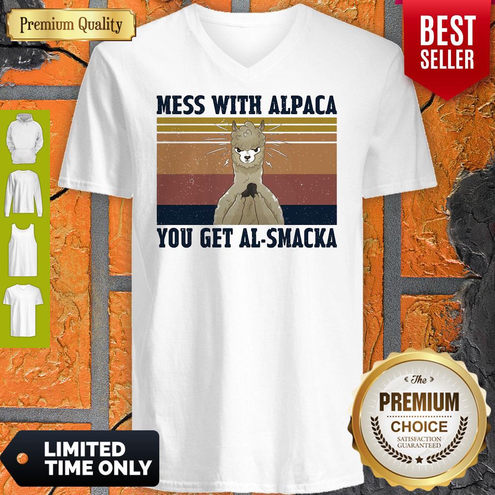 Official Mess With Alpaca You Get Al-Smacka Vintage Shirt - Image 4