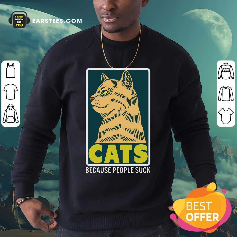 Nice Cats Because People Suck Shirt - Image 5