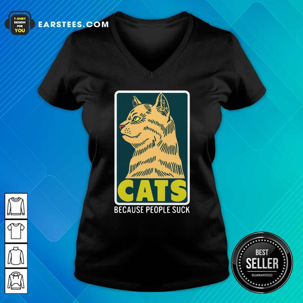 Nice Cats Because People Suck Shirt - Image 3