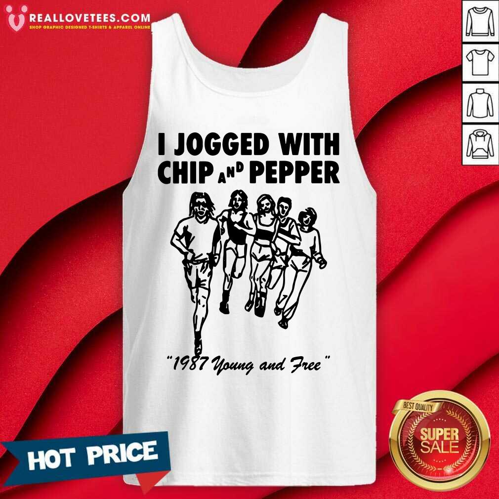 Sweet I Jogged With Chip And Pepper 1987 Young And Free Shirt - Image 2