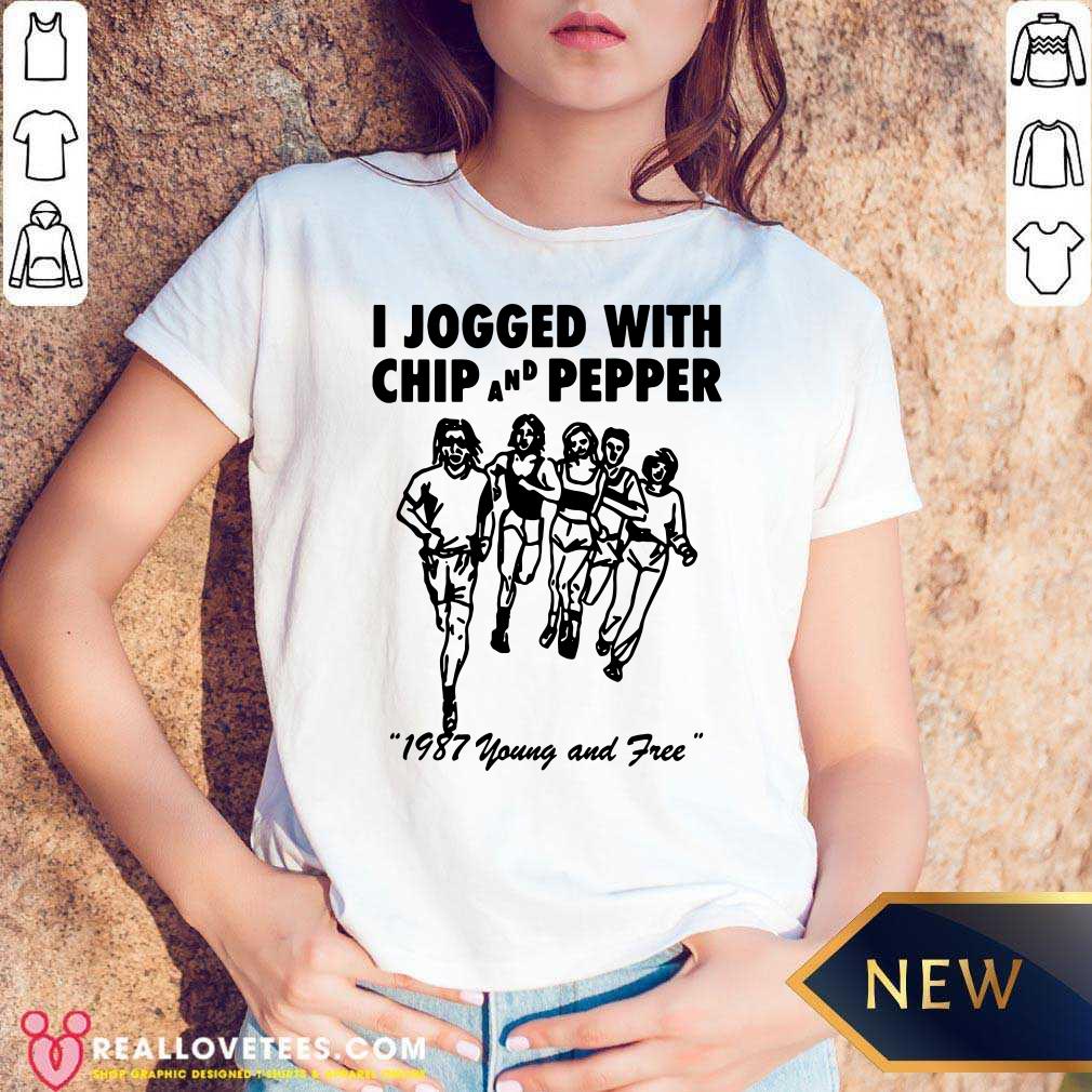 Sweet I Jogged With Chip And Pepper 1987 Young And Free Shirt - Image 5