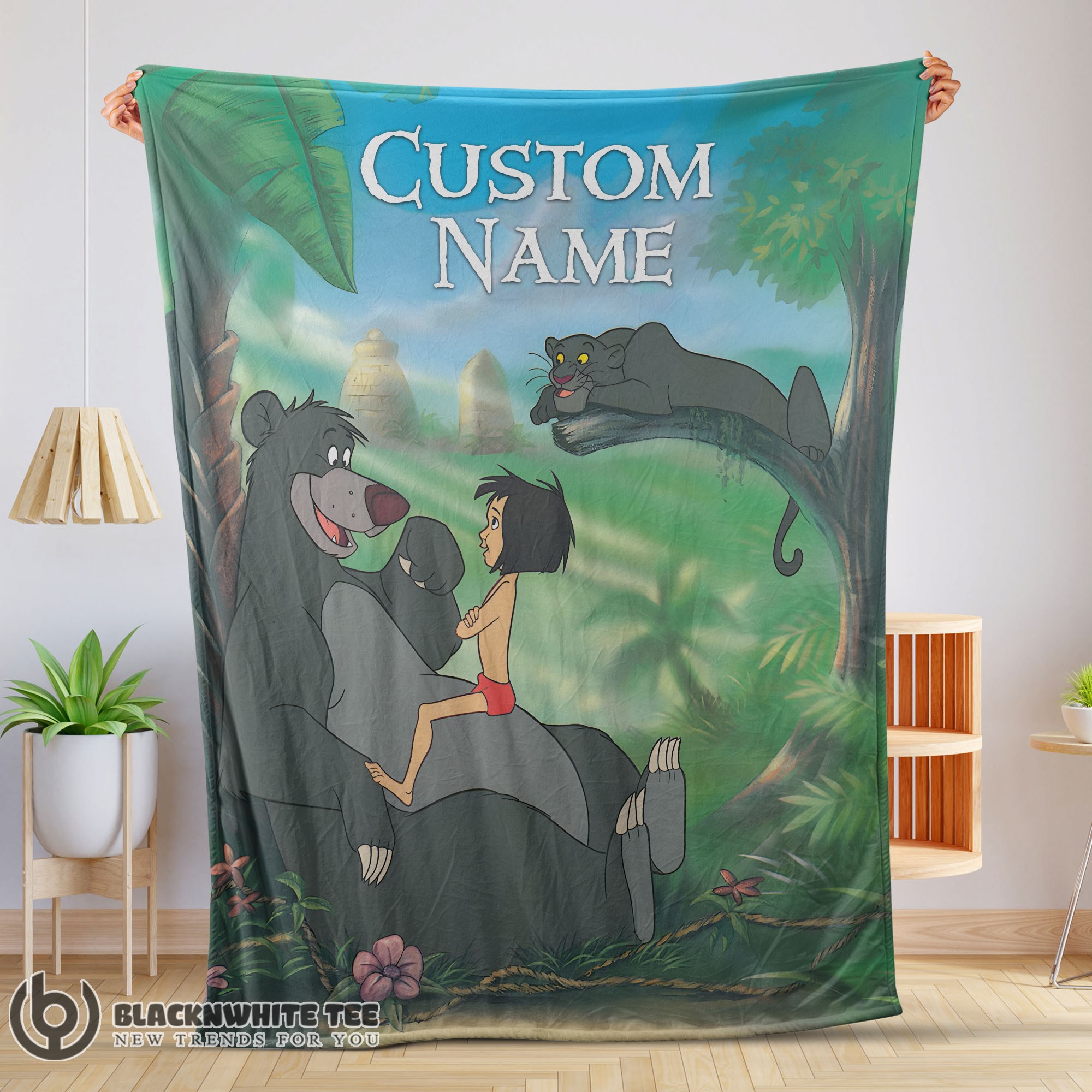 Original Hot Cute Disney Cartoon JungleBook Tapestry Blanket Fleece Customized Blanket