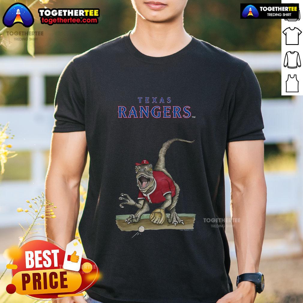 Original Texas Rangers Tiny Turnip Velociraptor T-Shirt