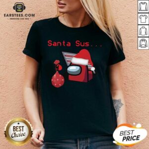 Alternative view of Funny Santa Sus Among Us Christmas Shirt
