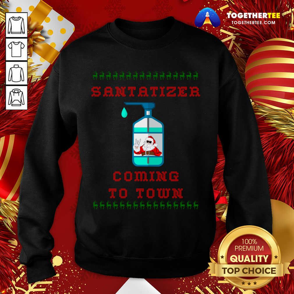 Premium Santa Sanitizer Funny Christmas Shirt - Image 4