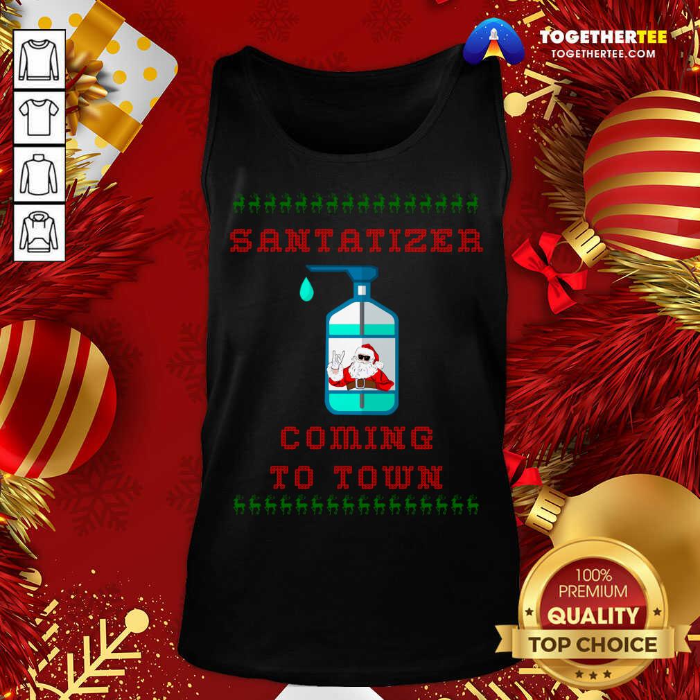 Premium Santa Sanitizer Funny Christmas Shirt - Image 3