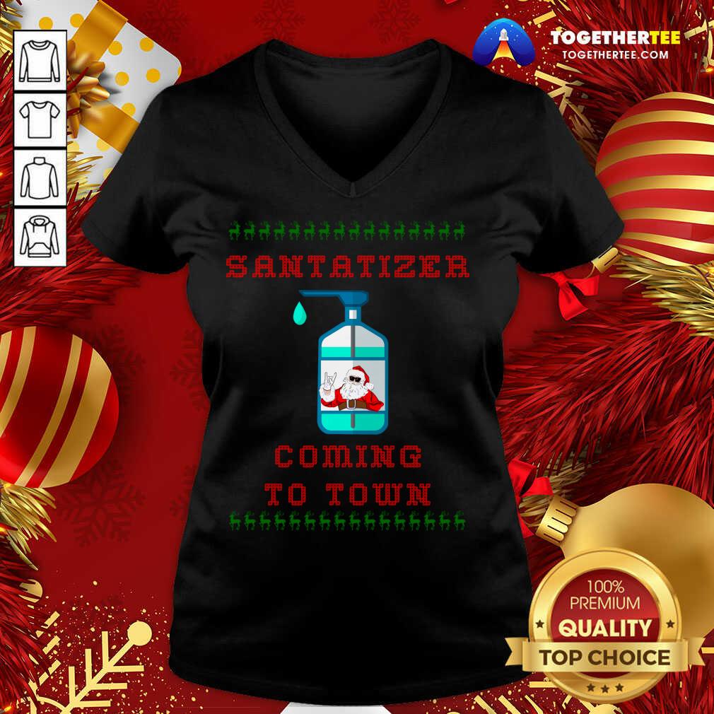 Premium Santa Sanitizer Funny Christmas Shirt - Image 2