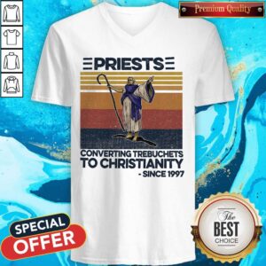 Alternative view of Priests Converting Trebuchets To Christianity Since 1997 Vintage Shirt