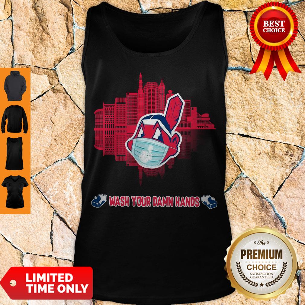 Official Wash Your Damn Hands Cleveland Indians Shirt - Image 4