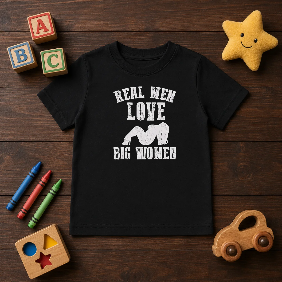 Pretty Real Men Love Big Women Distressed Slogan Shirt - Image 9