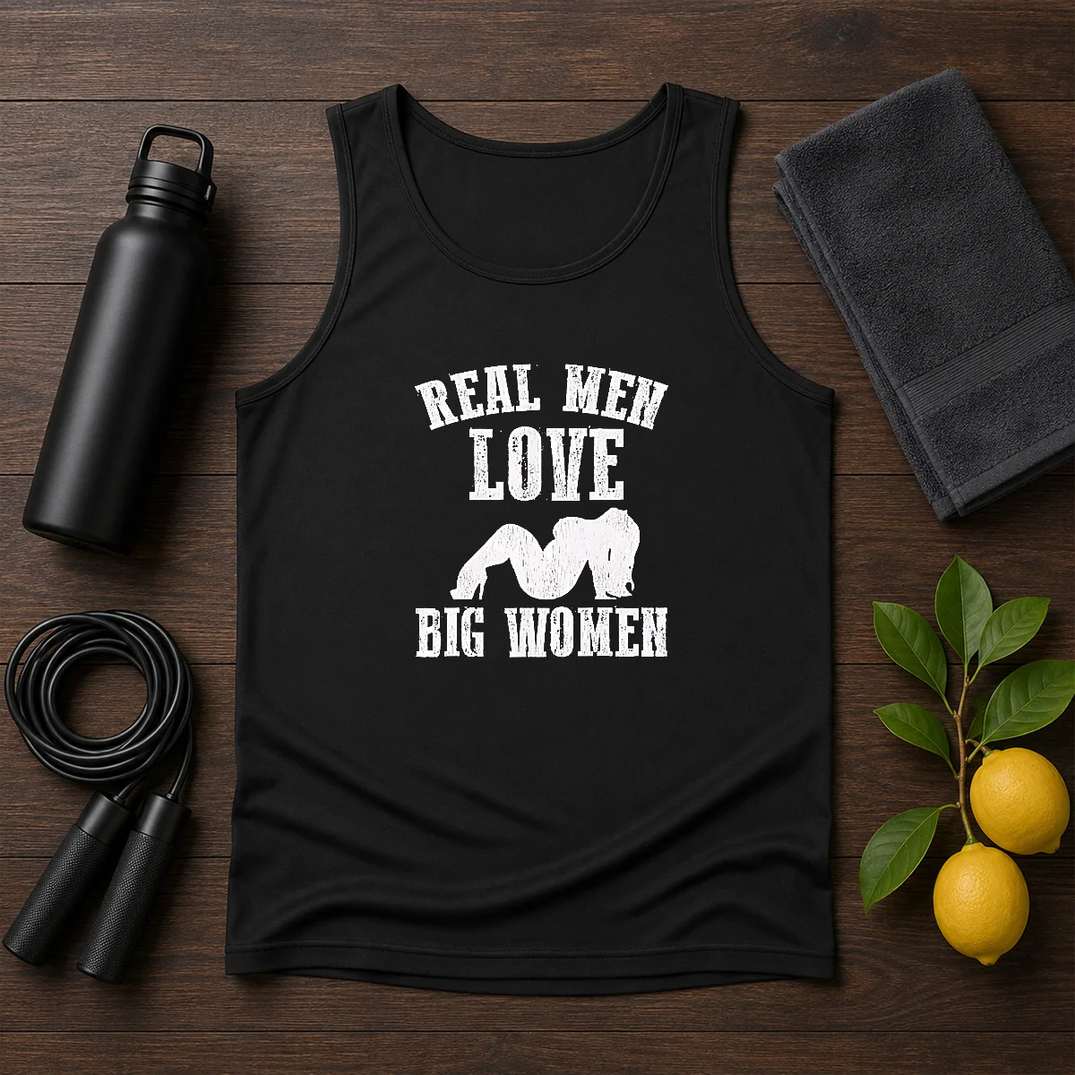 Pretty Real Men Love Big Women Distressed Slogan Shirt - Image 3