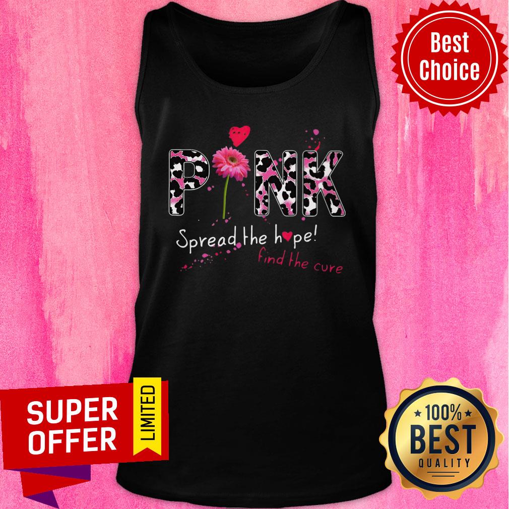 Pink Spread The Hope Find The Cure Leopard Shirt - Image 4