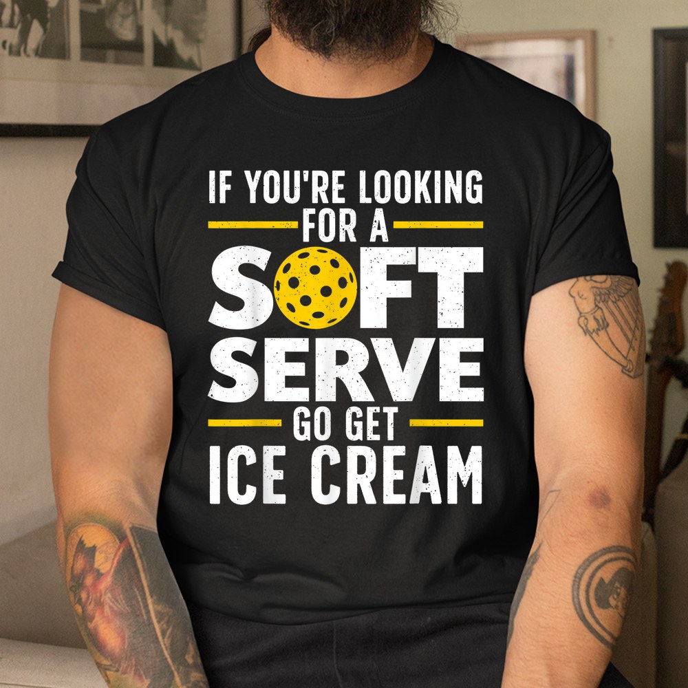 Cool Pickleball Pickle Ball Player Soft Serve Shirt - Image 4
