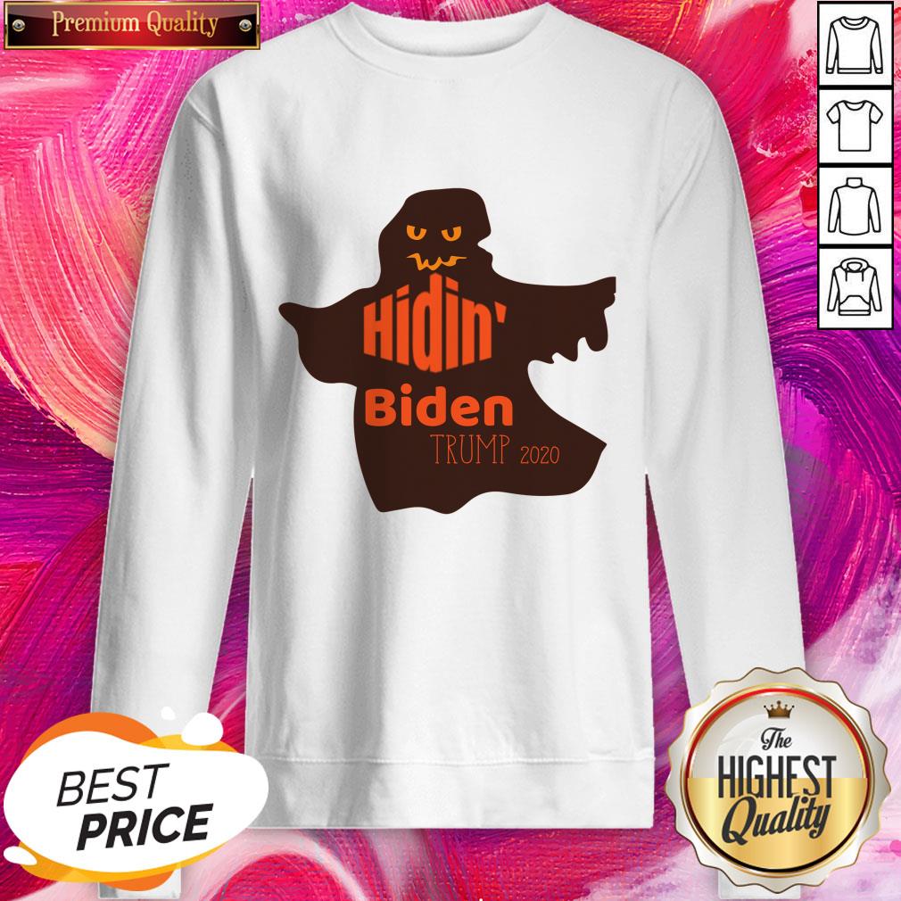 Funny Halloween Costume Hidin' Biden Trump 2020 Shirt - Image 4