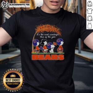 Nice Peanuts It's The Most Wonderful Time Of The Year Chicago Bears Football T-Shirt