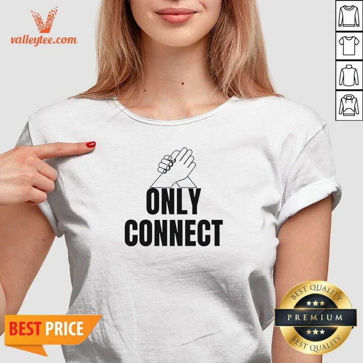 Nice Only Connect Arm Wrestling Hands Shirt - Image 2