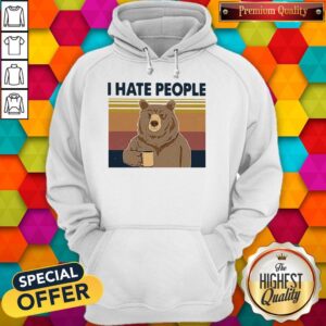 Alternative view of Funny Beer Drink Coffee I Hate People Vintage Shirt