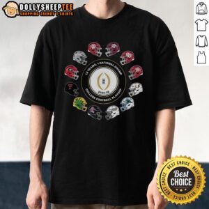 Awesome College Football Playoff 2025-2026 12 Teams 1 National Champ Helmet Shirt