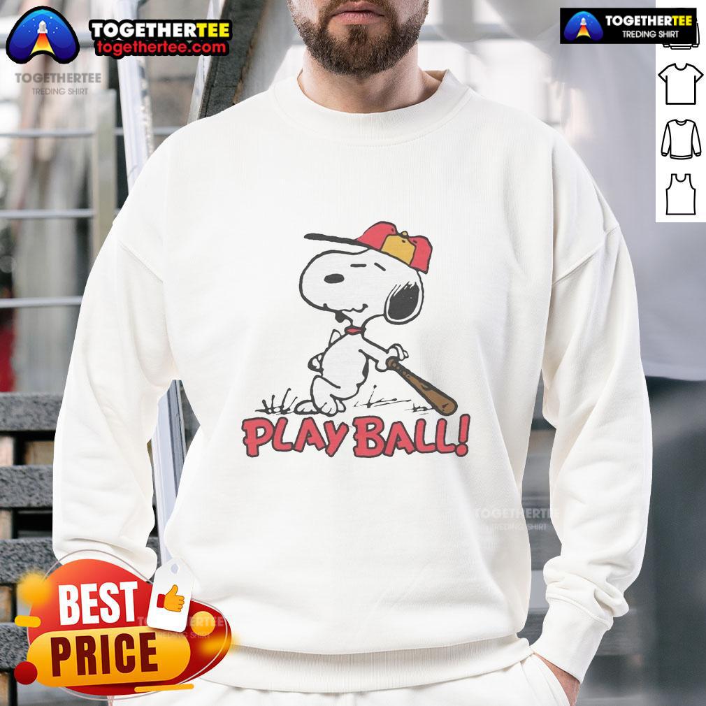 Awesome Peanuts Snoopy Play Ball Raglan T-Shirt - Image 5