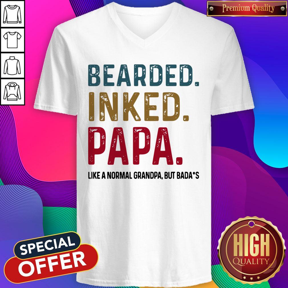Good Bearded Inked Papa Like A Normal Grandpa But Bada’s Shirt - Image 2