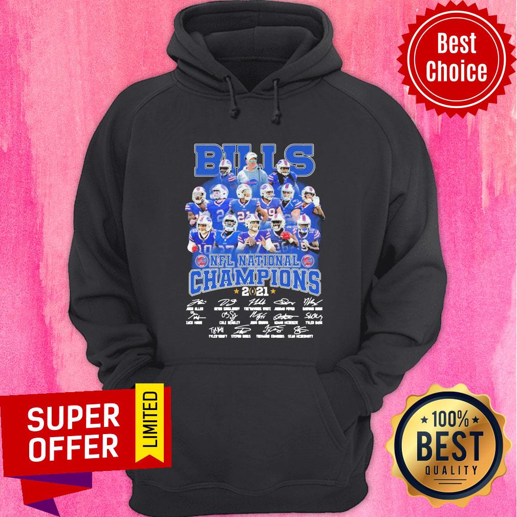 Buffalo Bills NFL National Champions 2021 Signatures Thanks Shirt - Image 2