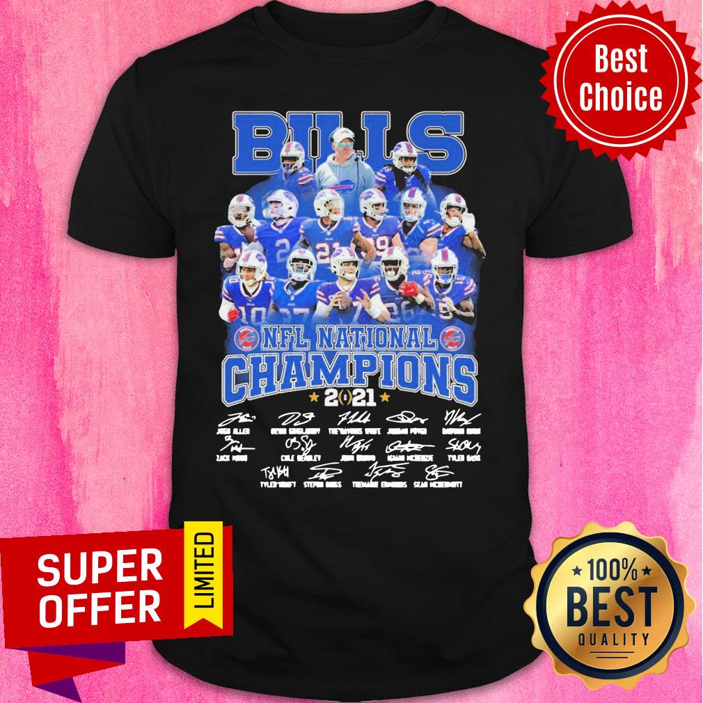 Buffalo Bills NFL National Champions 2021 Signatures Thanks Shirt