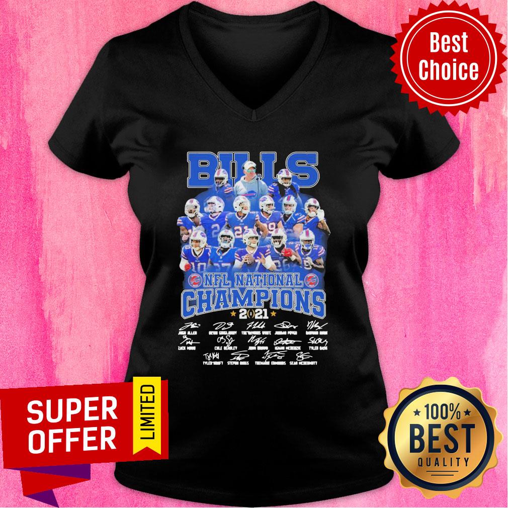 Buffalo Bills NFL National Champions 2021 Signatures Thanks Shirt - Image 3