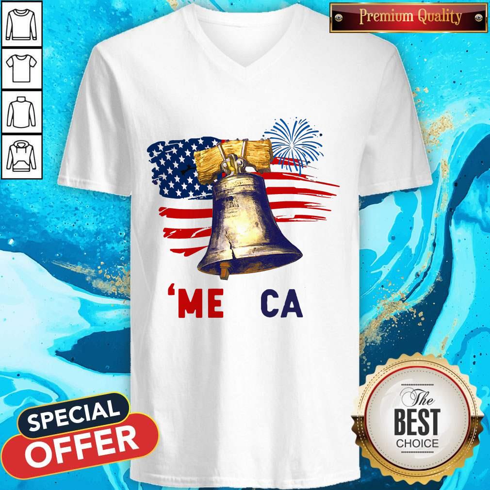Liberty Bell 'Merica 4th Of July American Flag Shirt - Image 3