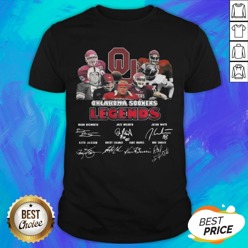 Nice The Oklahoma Sooners Legends Signatures Shirt