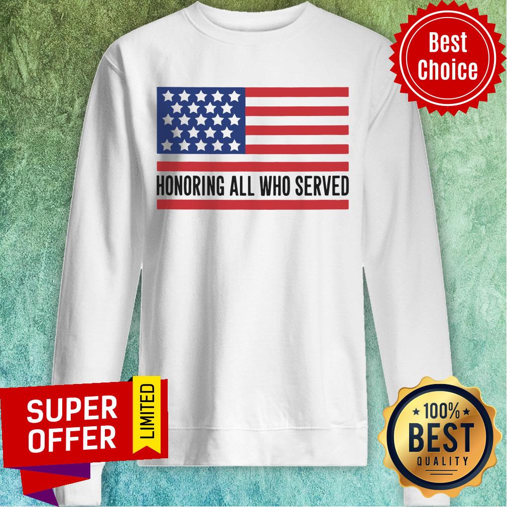 Honoring All Who Served American Flag Shirt - Image 4