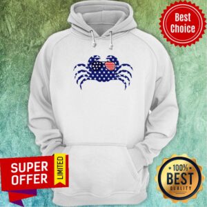 Alternative view of Patriotic Americana Crab USA Flag Shirt