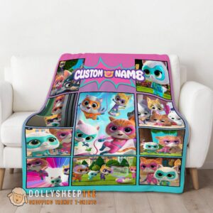 Alternative view of Awesome Disney SuperKitties Paw Power Squad Collage Blanket Fleece Customized Blanket